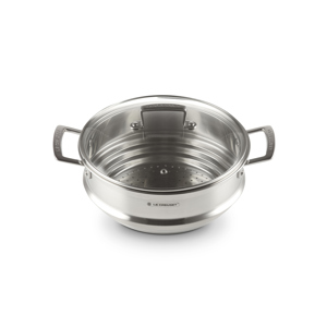 Le Creuset Classic 3-ply Stainless Steel Multi Steamer with Glass Lid 24cm